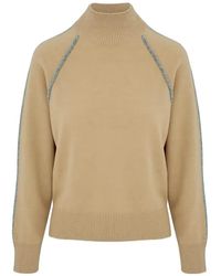 Lorena Antoniazzi - Ribbed Funnel Neck Sweater - Lyst