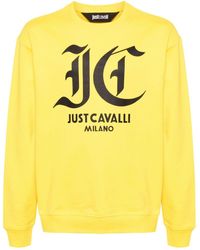 Just Cavalli - Felpa con stampa monogramma - Lyst