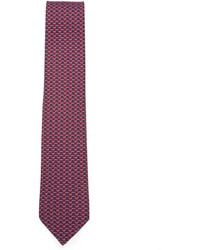 Ferragamo - Gancini-Patterned Silk Tie - Lyst