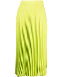 MM6 by Maison Martin Margiela - Pleated Crepe Midi Skirt - Lyst