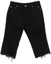 Rick Owens - Short Bolan Cutoffs En Jean À Bords Francs - Lyst