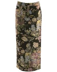 Ralph Lauren - Floral-Print Tapestry Maxi Skirt - Lyst