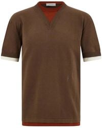 Ferragamo - Layered Knitted T-Shirt - Lyst