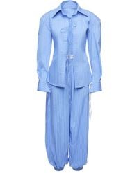 Ana Radu - Lace-Up Pinstripe Set - Lyst