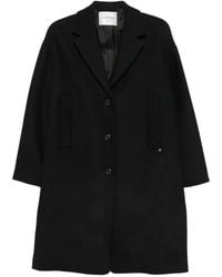 Ottod'Ame - Single-Breasted Notched-Lapels Coat - Lyst