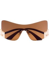 Versace - Greca Detail Oversized Sunglasses - Lyst