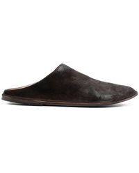 Marsèll - Round Toe Suede Slippers - Lyst