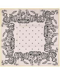 Fendi - Foulard En Soie À Imprimé Tigre - Lyst