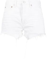 Agolde - Pantalones Vaqueros Cortos Con Dobladillo Deshilachado - Lyst
