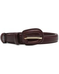 By Malene Birger - Oval-buckle Leather Belt - Lyst