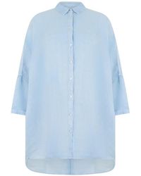 120% Lino - High-Low Button-Down Shirt - Lyst