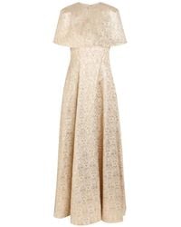 Emilia Wickstead - Lucretia Cape-Effect Jacquard-Pattern Maxi Dress - Lyst