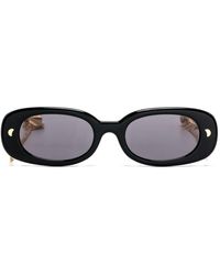 Nanushka - Chic Oval-frame Sunglasses - Lyst