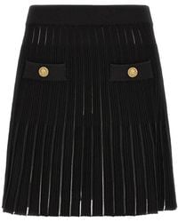 Balmain - Mini-Plooirok - Lyst