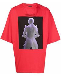 A BETTER MISTAKE Transhuman Oversized T-shirt - Red