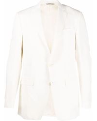 Canali - Single-Breasted Linen-Silk Blazer - Lyst