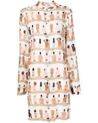 Amir Slama - Graphic-Print Shirt Dress - Lyst