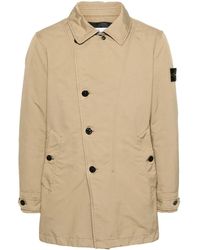 Stone Island - Gefütterte Jacke Mit Kompass-Patch - Lyst