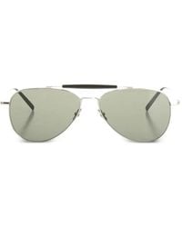 Saint Laurent - Metal Pilot-Frame Sunglasses - Lyst