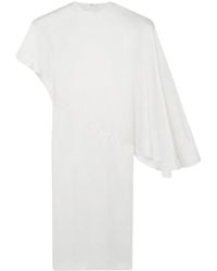 Stella McCartney - Asymmetrisches Midikleid Mit Schulterpolstern - Lyst