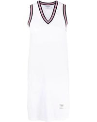 Thom Browne - V-Neck Sleeveless Dress - Lyst