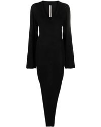 Rick Owens - Abito Lungo Con Scollo A V Toga - Lyst