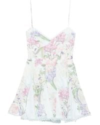 Charo Ruiz - Vestido Corto Marlene De Encaje Con Motivo Floral - Lyst