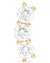 Melissa Kaye - 18K Diamond Triplet Stud Earring - Lyst