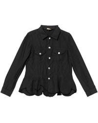 Comme des Garçons - Chaqueta Con Botones Peplum - Lyst