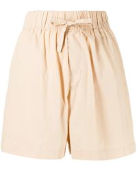Tekla - Poplin Drawstring Pajama Shorts - Lyst