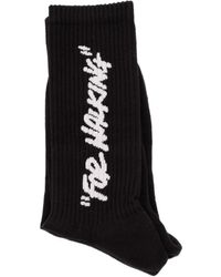 Off-White c/o Virgil Abloh - Logo-Embroidered Socks - Lyst