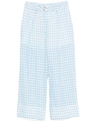 Liu Jo - Pocket Gingham-Pattern Trousers - Lyst