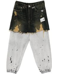 Maison Mihara Yasuhiro - Distressed Cotton Trouser-Skirt - Lyst