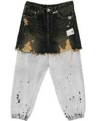 Maison Mihara Yasuhiro - Falda pantalón con efecto envejecido - Lyst