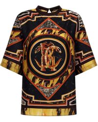 Roberto Cavalli - モノグラム シルクtシャツ - Lyst