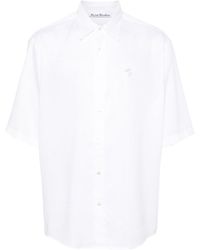 Acne Studios - Logo-embroidered Striped Shirt - Lyst
