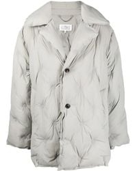 Maison Margiela - Single-Breasted Padded Coat - Lyst