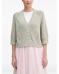 Mos Mosh - Lizet Pointelle-Knit Button-Up Cardigan - Lyst
