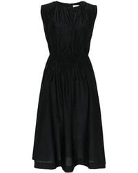 Loulou de Saison - Aphrodite Gathered-Detailed Midi Dress - Lyst