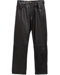 Willy Chavarria - Straight-Leg Leather Trousers - Lyst