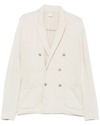 Eleventy - Double-Breasted Knitted Jacket - Lyst