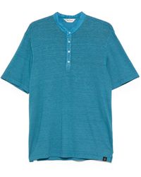 Gran Sasso - Camiseta de manga corta con cuello henley - Lyst