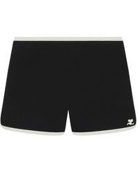 Courreges - Shorts Met Contrasterende Afwerking - Lyst