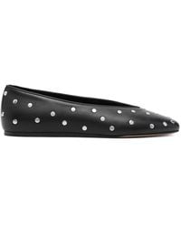 Le Monde Beryl - Luna Stud-embellished Leather Ballerina Shoes - Lyst