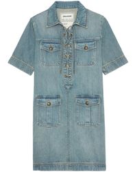 Zadig & Voltaire - Denim Mini Dress - Lyst
