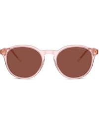 Giorgio Armani - Round-Frame Sunglasses - Lyst