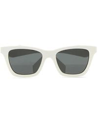 Prada - Eckige Sonnenbrille Mit Logo-Print - Lyst