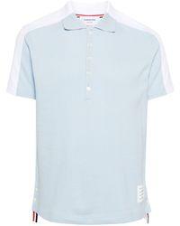 Thom Browne - Panelled Cotton Polo Shirt - Lyst