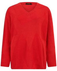 Moorer - Textured V-Neck Sweater - Lyst