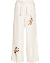 Undercover - Bead-embellished Palazzo Trousers - Lyst